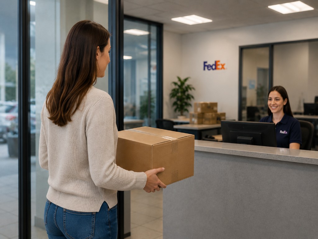ამანათის ჩაბარება FedEx-ის პუნქტში